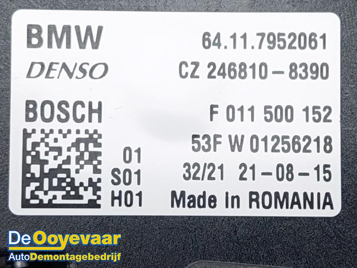 Opornik nagrzewnicy z BMW 1 serie (F40) 118i 1.5 TwinPower 12V 2021