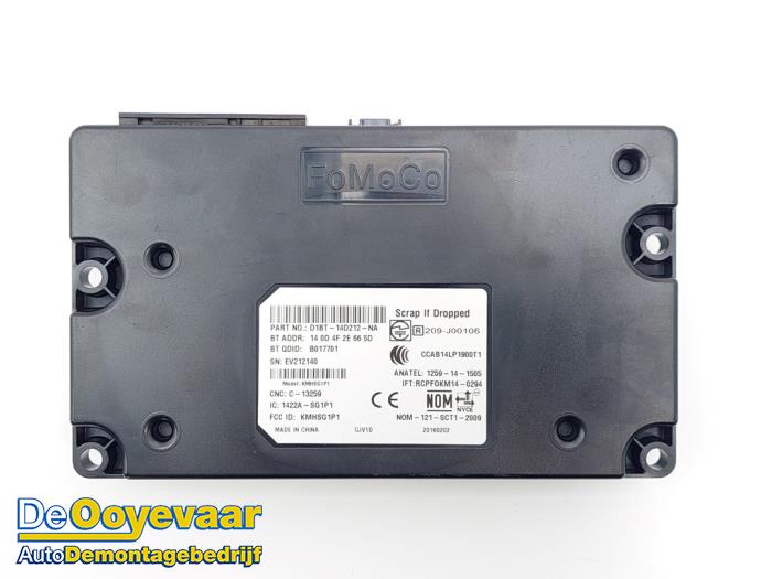 Używane Modul Bluetooth Ford Fiesta 6 (JA8) 1.0 Ti-VCT 12V 65 Cena € 59,99 Procedura marży oferowane przez Autodemontagebedrijf De Ooyevaar
