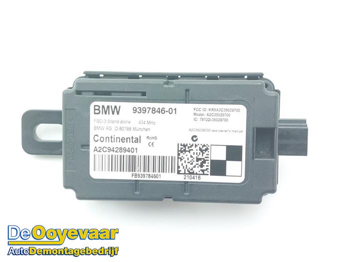 Używane Keyless Entry-Antena BMW X5 (F15) xDrive 40e 2.0 Cena € 9,99 Procedura marży oferowane przez Autodemontagebedrijf De Ooyevaar