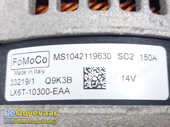 Dynamo d'un Ford Focus 4 Wagon 1.0 Ti-VCT EcoBoost 12V 100 2020