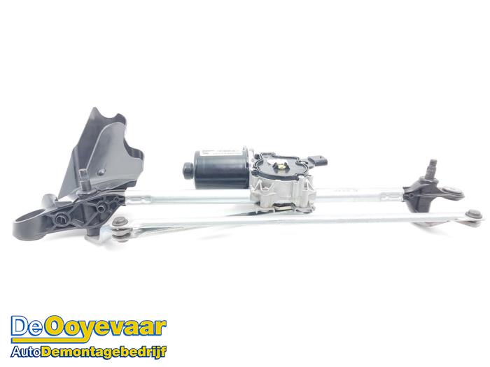 Windshield wiper linkage and motor