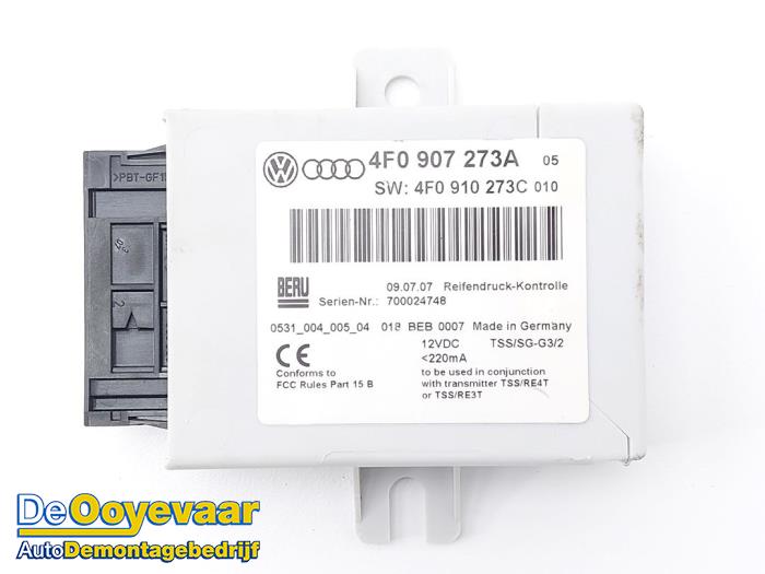 Begagnade Däcktrycksmodul Audi Q7 (4LB) 4.2 FSI V8 32V Pris € 19,99 Marginaltabell erbjuds av Autodemontagebedrijf De Ooyevaar