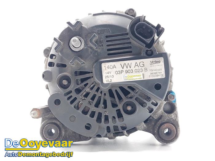 Dynamo från en Volkswagen Polo V (6R) 1.2 TDI 12V BlueMotion 2010