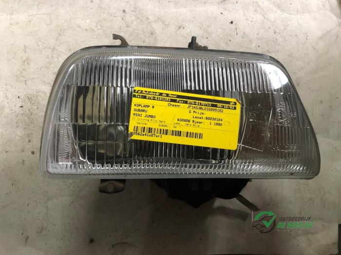 Używane Reflektor prawy Subaru Mini Jumbo 0.7 DL,SDX Cena € 25,00 Procedura marży oferowane przez Autobedrijf de Heer B.V.