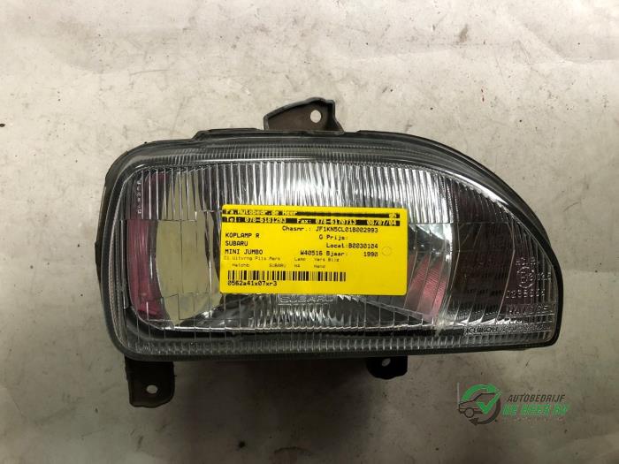 Używane Reflektor prawy Subaru Mini Jumbo 0.8 DL,SDX Cena € 25,00 Procedura marży oferowane przez Autobedrijf de Heer B.V.