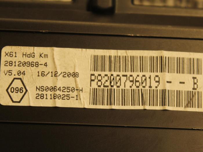 Serrure de contact + ordinateur d'un Renault Kangoo/Grand Kangoo (KW) 1.6 16V 2009