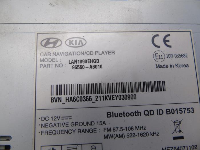 Système navigation d'un Hyundai i30 (GDHB5) 1.6 GDI Blue 16V 2014