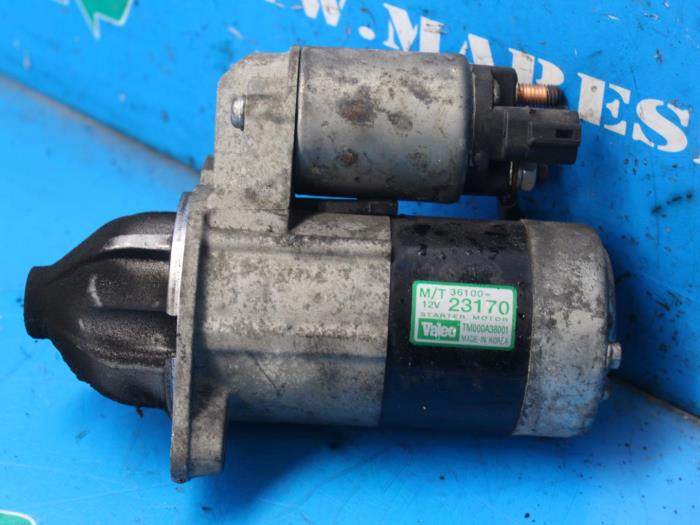 Begagnade Startmotor Hyundai Coupe 2.0i 16V CVVT Pris € 26,25 Marginaltabell erbjuds av Maresia Auto Recycling B.V.