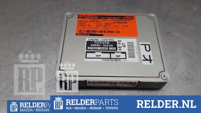 Used Engine management computer Toyota Starlet (EP9) 1.3,XLi,GLi 16V Price € 45,00 Margin scheme offered by Relder Parts B.V.