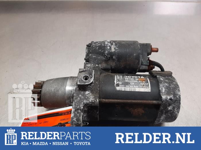 Usagé Démarreur Toyota Avensis Wagon (T25/B1E) 2.0 16V VVT-i D4 Prix € 35,00 Règlement à la marge proposé par Relder Parts B.V.