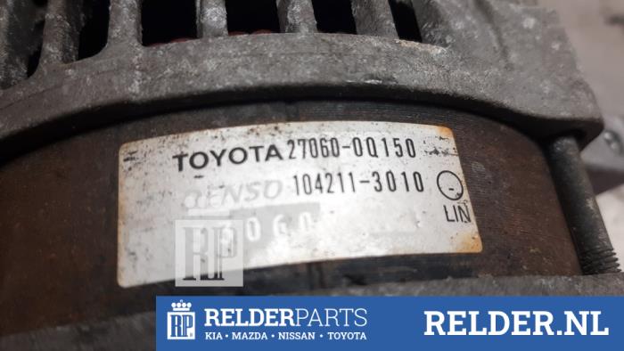 Begagnade Dynamo Toyota Yaris III (P13) 1.0 12V VVT-i Pris € 50,00 Marginaltabell erbjuds av Relder Parts B.V.
