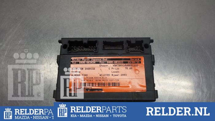 Usagé Ordinateur divers Nissan Almera Tino (V10M) 1.8 16V Prix € 45,00 Règlement à la marge proposé par Relder Parts B.V.