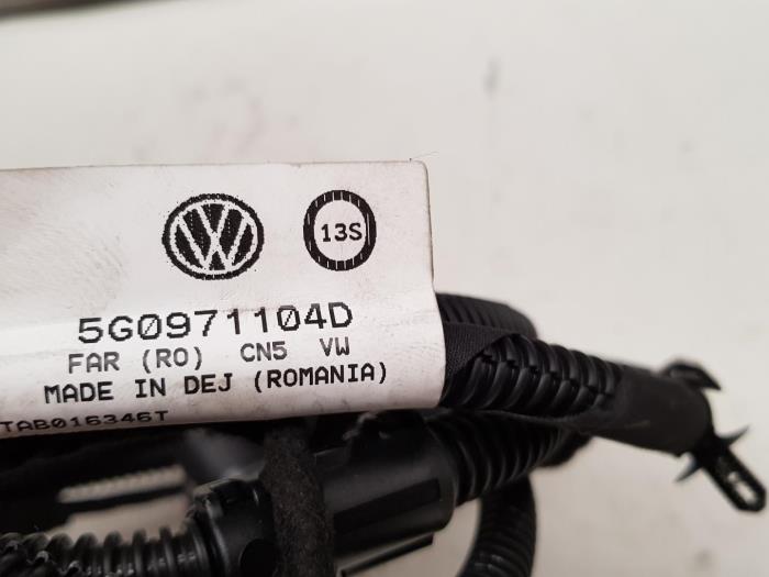 Mazo de cables PDC de un Volkswagen Golf 2013