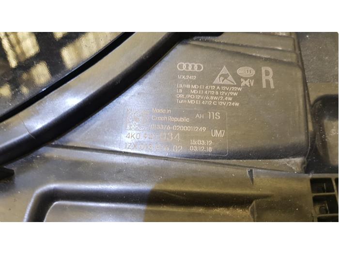 Faro derecha de un Audi A6 (C8) 2.0 16V 45 TFSI Mild hybrid Quattro 2018