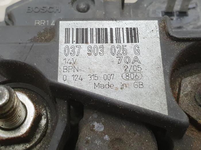 Dynamo van een Volkswagen Polo 2005