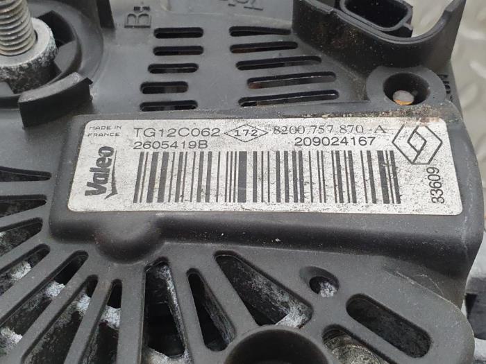 Dynamo van een Renault Megane 2010