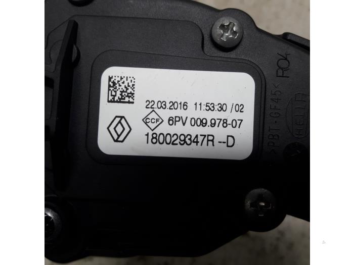 Czujnik polozenia pedalu gazu z Renault Captur (2R) 1.5 Energy dCi 110 FAP 2016
