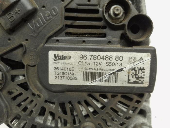 Dynamo van een Citroën Jumpy (G9) 2.0 HDiF 16V 125 2014