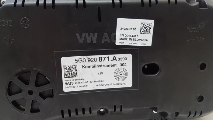 Cerradura de contacto y ordenador de un Volkswagen Golf VII (AUA) 1.6 TDI BlueMotion 16V 2014