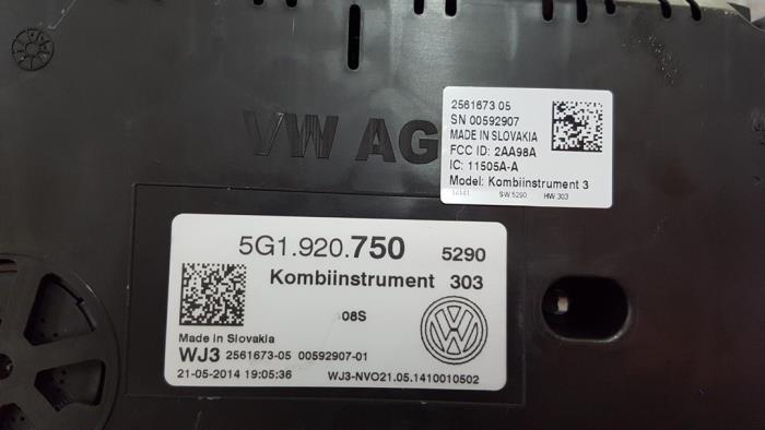 Serrure de contact + ordinateur d'un Volkswagen Golf VII (AUA) 1.2 TSI BlueMotion 16V 2014