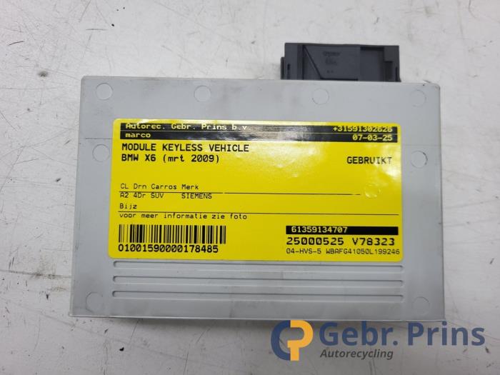 Używane Modul keyless vehicle BMW X6 (E71/72) xDrive35i 3.0 24V Cena € 75,00 Procedura marży oferowane przez Autorec. Gebr. Prins b.v.