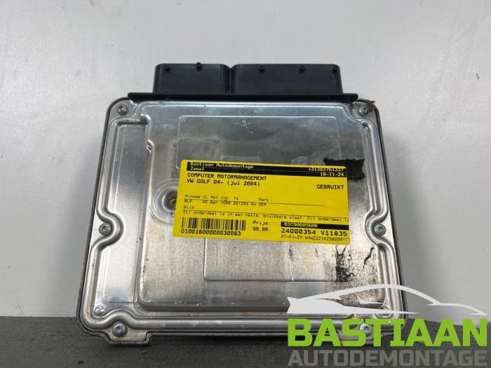 Used Engine management computer Volkswagen Golf V (1K1) 1.6 FSI 16V Price € 99,99 Margin scheme offered by Bastiaan Autodemontage