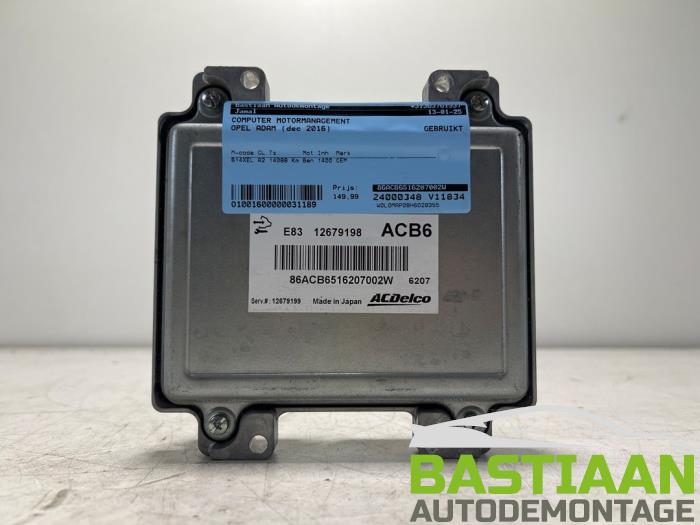 Used Engine management computer Opel Adam 1.4 Price € 149,99 Margin scheme offered by Bastiaan Autodemontage
