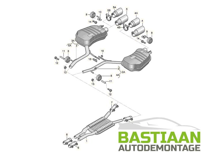 Nowe Tlumik srodkowy Audi A8 (D3) Cena na żądanie oferowane przez Bastiaan Autodemontage