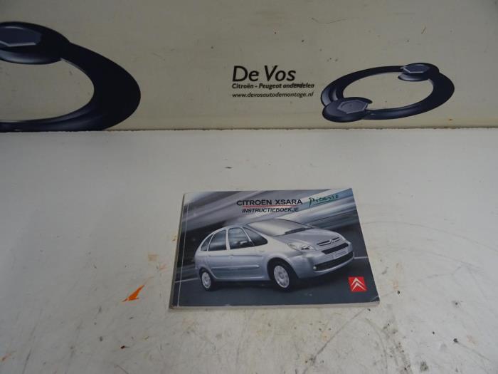 Używane Instrukcja Citroen Xsara Picasso (CH) 1.6i 16V Cena € 10,00 Procedura marży oferowane przez De Vos Onderdelen