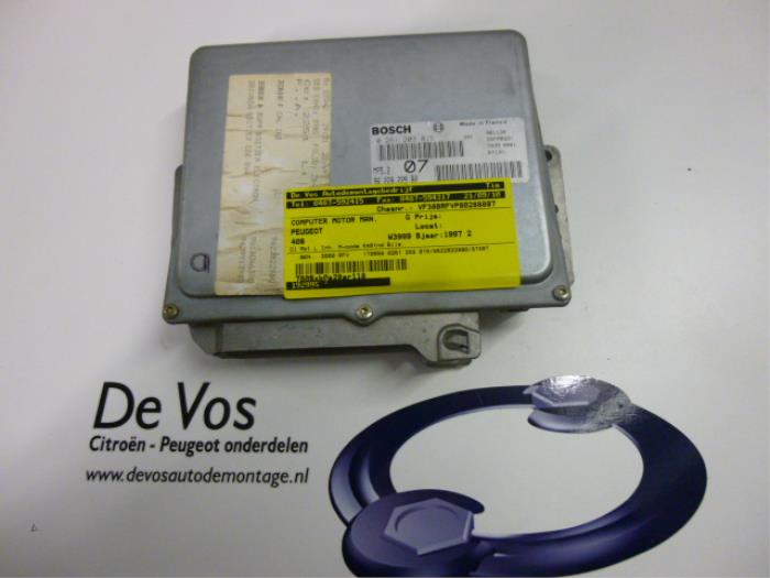 Used Engine management computer Peugeot 406 (8B) 2.0 S,SL,ST,STX 16V Price € 160,00 Margin scheme offered by De Vos Onderdelen