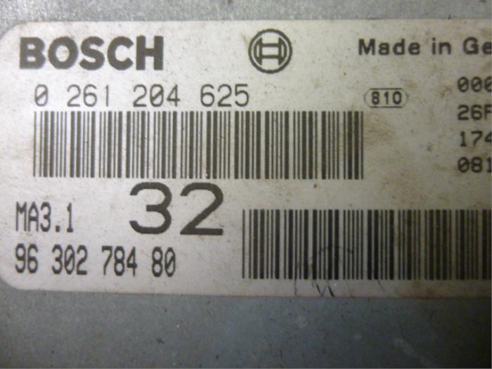 Used Engine management computer Peugeot 106 II 1.0 Price € 200,00 Margin scheme offered by De Vos Onderdelen