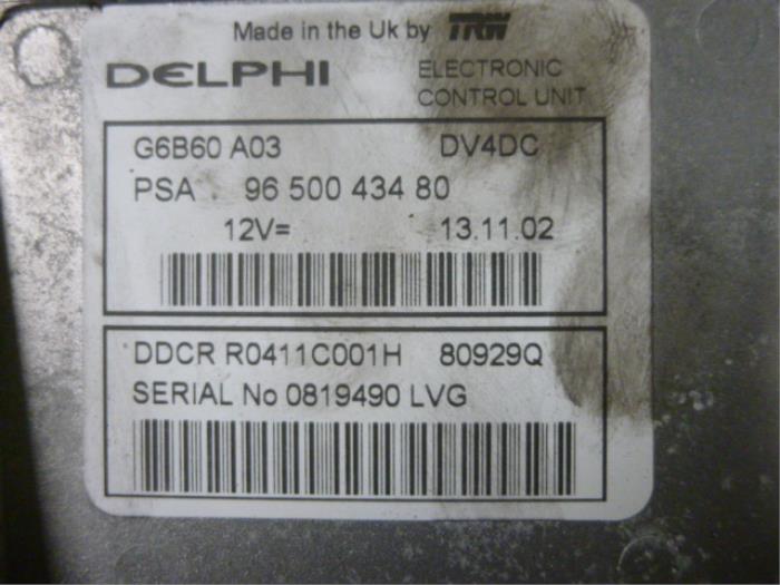 Used Engine management computer Citroen C3 (FC/FL/FT) 1.4 HDi 16V Price € 250,00 Margin scheme offered by De Vos Onderdelen