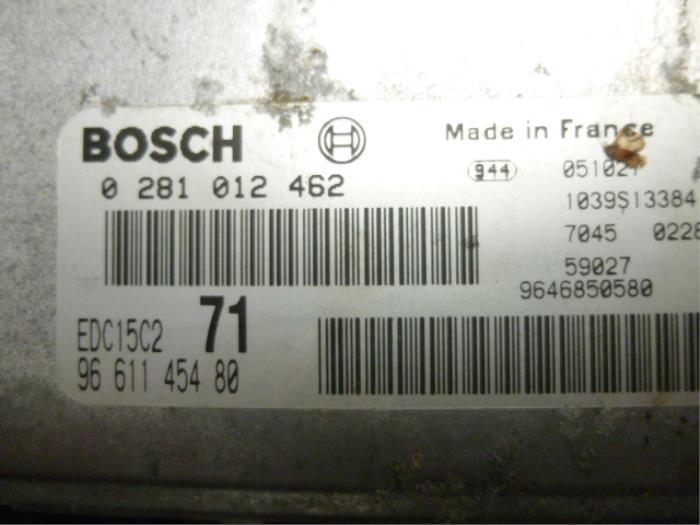 Used Engine management computer Peugeot 807 2.0 HDi 16V Price € 250,00 Margin scheme offered by De Vos Onderdelen