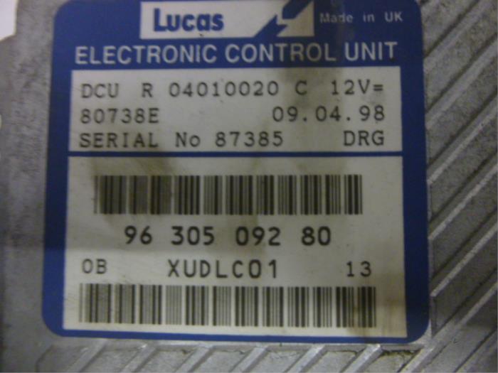 Used Engine management computer Citroen Xantia (X2/X7) 2.1 TD Price € 100,00 Margin scheme offered by De Vos Onderdelen