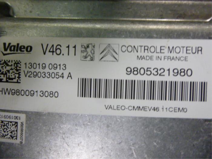 Used Engine management computer Peugeot 208 I (CA/CC/CK/CL) 1.2 Vti 12V PureTech 82 Price € 350,00 Margin scheme offered by De Vos Onderdelen