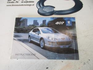 Used Instruction Booklet Peugeot 407 Price € 10,00 Margin scheme offered by De Vos Autodemontagebedrijf