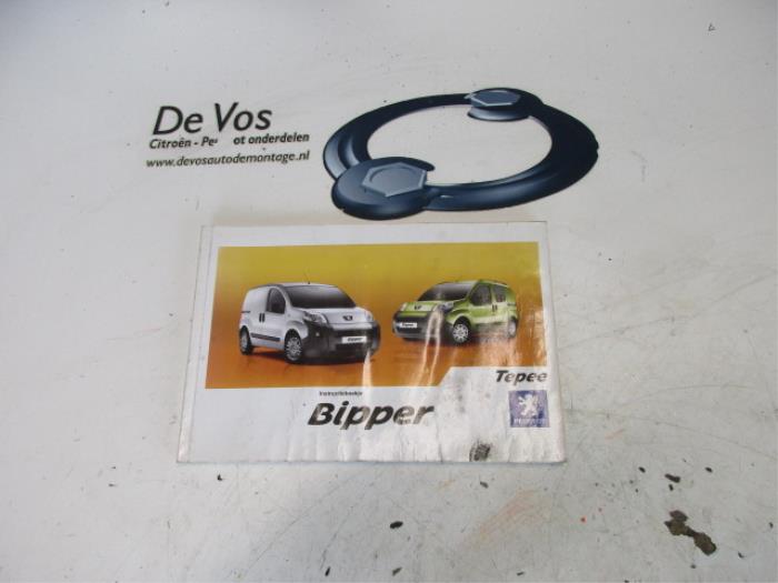 Instruction Booklet from a Peugeot Bipper 2008