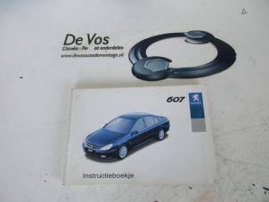 Used Instruction Booklet Peugeot 607 Price € 10,00 Margin scheme offered by De Vos Autodemontagebedrijf