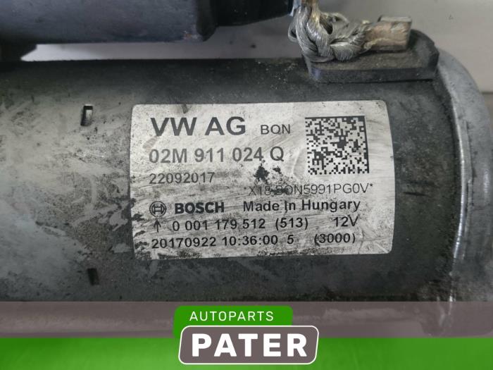 Gebrauchte Anlasser Volkswagen Polo VI (AW1) 1.0 TSI 12V Preis € 42,00 Margenregelung angeboten von Autoparts Pater
