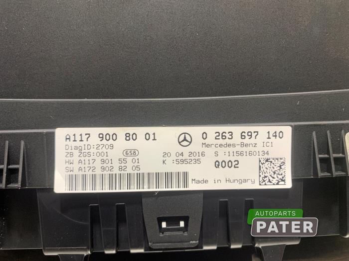 Cuentakilómetros de un Mercedes-Benz CLA (117.3) 2.2 CLA-220 CDI 16V 2016