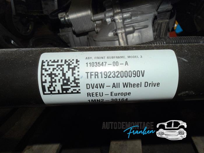 Used Subframe Tesla Model 3 Long Range AWD 75 kWh Price € 300,00 Margin scheme offered by Franken Autodemontage B.V.