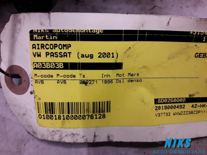 Pompe clim d'un Volkswagen Passat (3B3) 1.9 TDI 100 2001