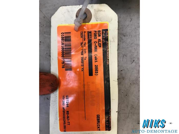 AGR Ventil van een Ford Focus C-Max 1.8 16V 2003