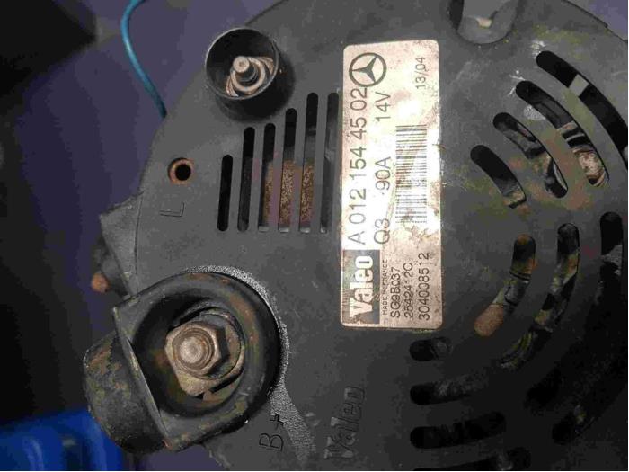 Dynamo Mercedes A (W168), 1997 / 2004 1.4 A-140, Fließheck, Benzin, 1.397cc, 60kW (82pk), FWD, M166940, 2001-03 / 2004-08, 168.031; 168.131 (Gebraucht)
