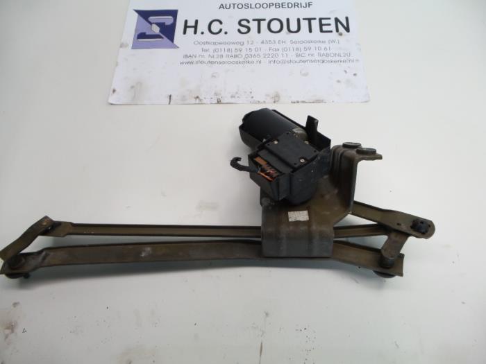Wiper motor + mechanism from a Fiat Seicento (187) 1.1 S,SX,Sporting,Hobby,Young 1999
