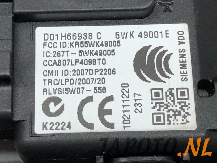 Serrure de contact + ordinateur d'un Mazda 2 (DE) 1.3 16V MZR 2012