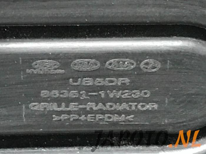 Grille from a Kia Rio III (UB) 1.1 CRDi VGT 12V 2012