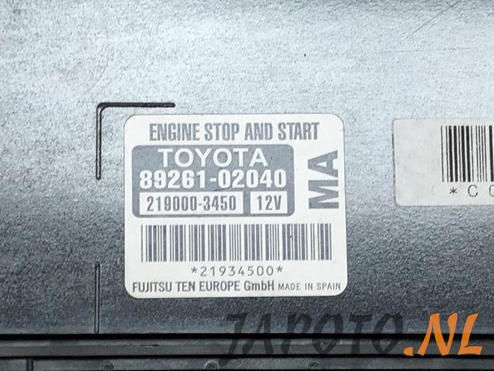 Start/Stop computer from a Toyota Auris Touring Sports (E18) 1.2 T 16V 2016