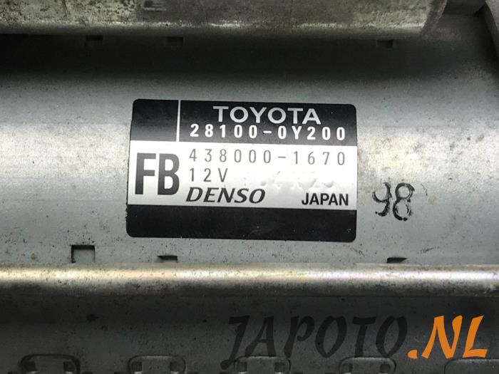 Démarreur d'un Toyota Yaris III (P13) 1.5 16V Dual VVT-iE 2018