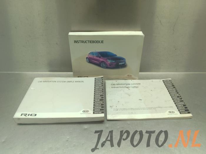 Używane Instrukcja Kia Rio IV (YB) 1.0i T-GDi 100 12V Cena € 26,20 Procedura marży oferowane przez Japoto Parts B.V.